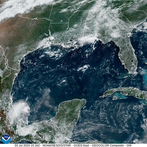 Satellite - Gulf of Mexico - Wed 03 Jul 12:16 EDT