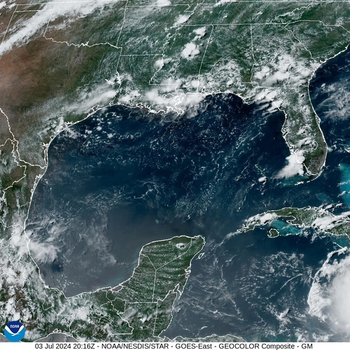 Satellite - Gulf of Mexico - Wed 03 Jul 17:16 EDT