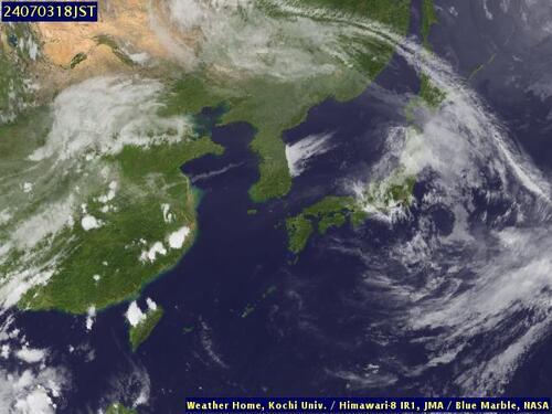 Satellite - East China Sea - Wed 03 Jul 07:00 EDT