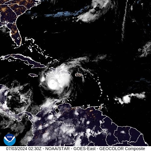 Satellite - Lesser Antilles - Tue 02 Jul 23:30 EDT