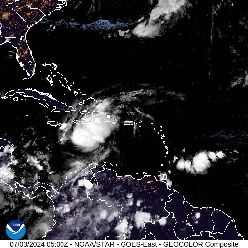 Satellite - Lesser Antilles - Wed 03 Jul 02:00 EDT