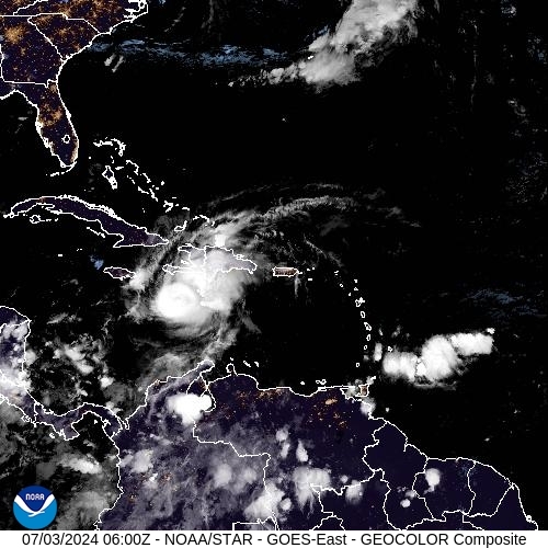 Satellite - Lesser Antilles - Wed 03 Jul 03:00 EDT