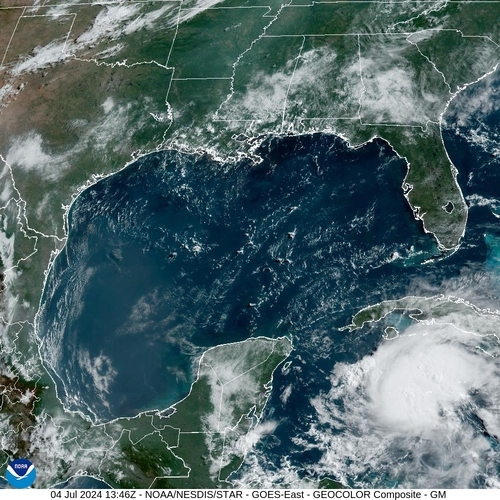 Satellite - Gulf of Mexico - Thu 04 Jul 10:46 EDT