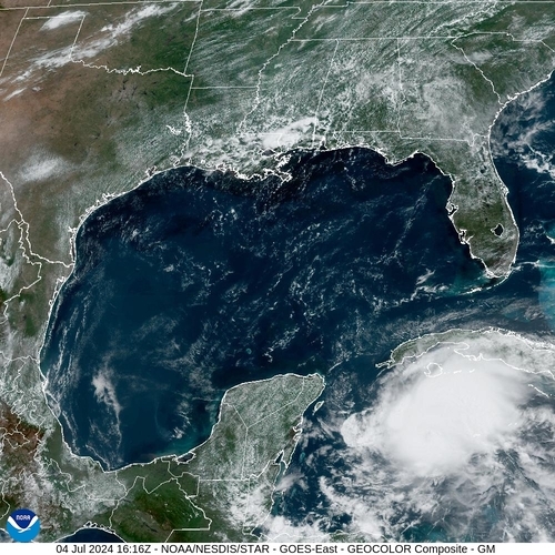 Satellite - Yucatan Strait - Thu 04 Jul 13:16 EDT