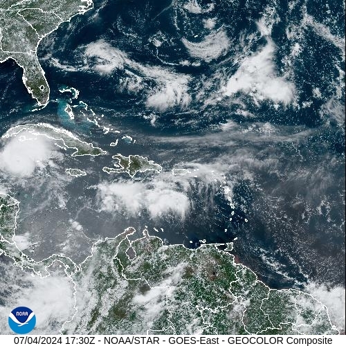 Satellite - Lesser Antilles - Thu 04 Jul 14:30 EDT
