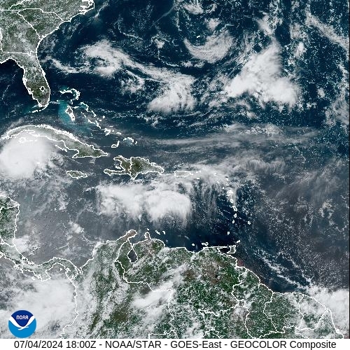 Satellite - Lesser Antilles - Thu 04 Jul 15:00 EDT