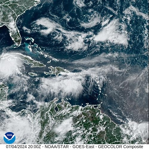 Satellite - Lesser Antilles - Thu 04 Jul 17:00 EDT