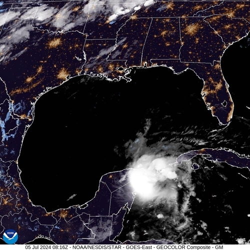Satellite - Gulf of Honduras - Fri 05 Jul 05:16 EDT