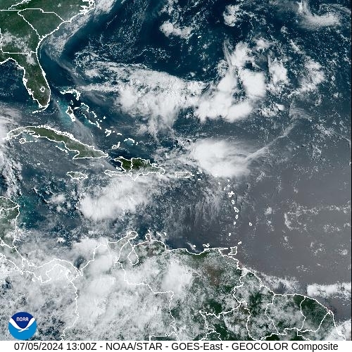 Satellite - Lesser Antilles - Fri 05 Jul 10:00 EDT