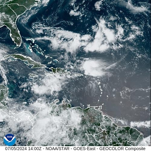 Satellite - Lesser Antilles - Fri 05 Jul 11:00 EDT