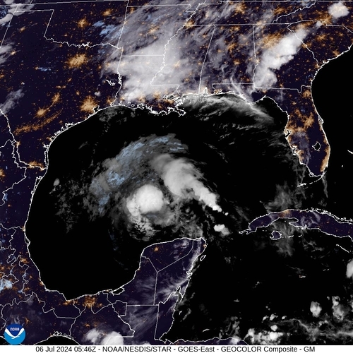 Satellite - Gulf of Honduras - Sa, 06 Jul, 07:46 BST