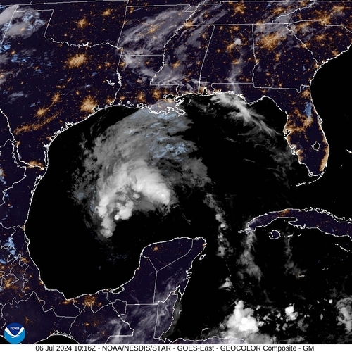 Satellite - Yucatan Strait - Sat 06 Jul 07:16 EDT