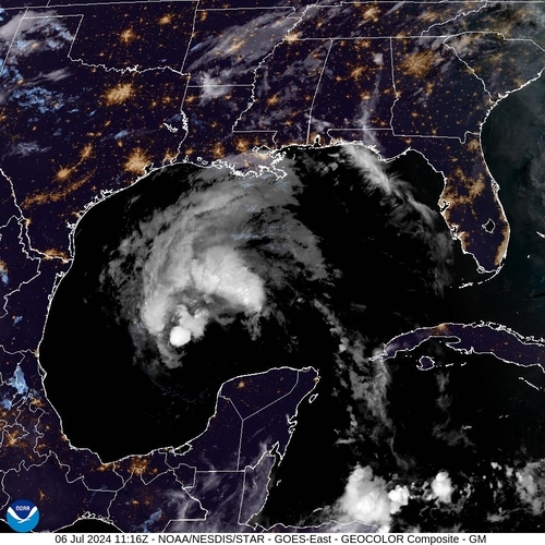 Satellite - Yucatan Strait - Sat 06 Jul 08:16 EDT