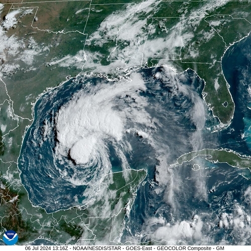 Satellite - Yucatan Strait - Sat 06 Jul 10:16 EDT