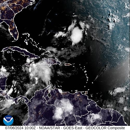Satellite - Lesser Antilles - Sat 06 Jul 07:00 EDT