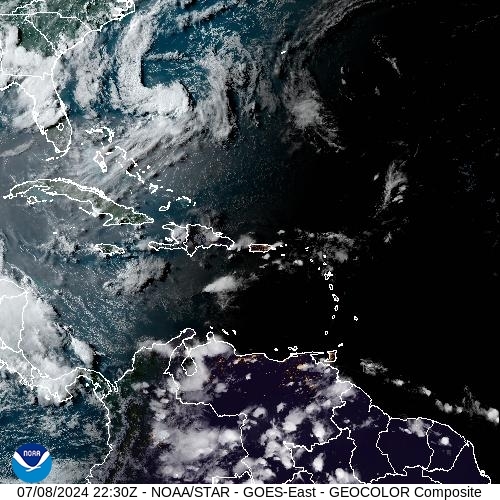 Satellite - Lesser Antilles - Mon 08 Jul 19:30 EDT