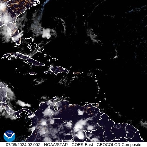 Satellite - Puerto Rico - Mon 08 Jul 23:00 EDT