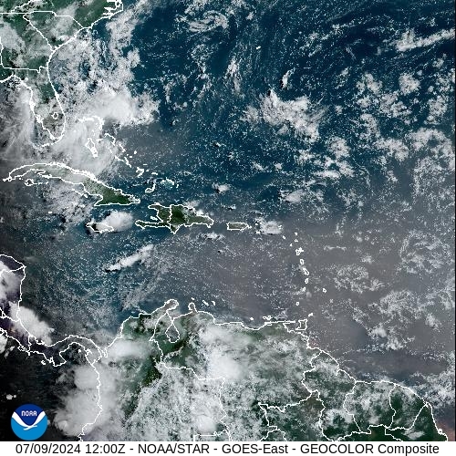 Satellite - Lesser Antilles - Tue 09 Jul 09:00 EDT
