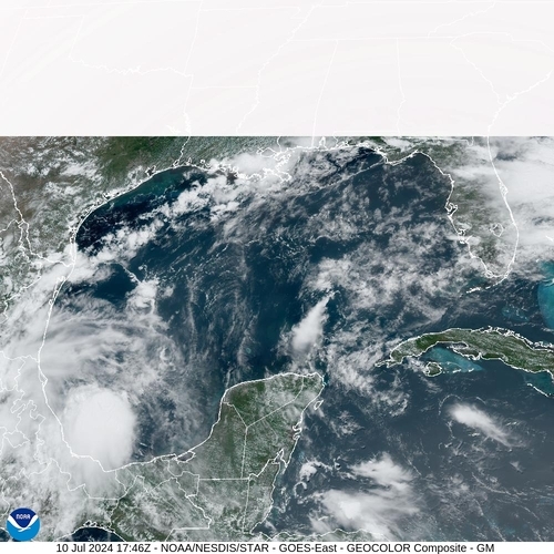 Satellite - Yucatan Strait - We, 10 Jul, 19:46 BST