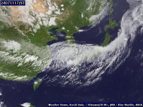 Satellite - East China Sea - Thu 11 Jul 06:00 EDT