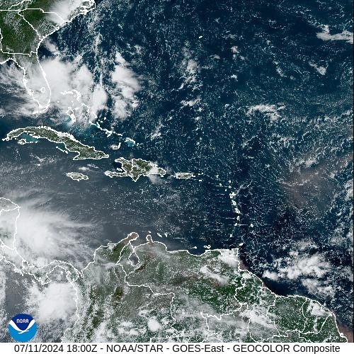 Satellite - Lesser Antilles - Thu 11 Jul 15:00 EDT
