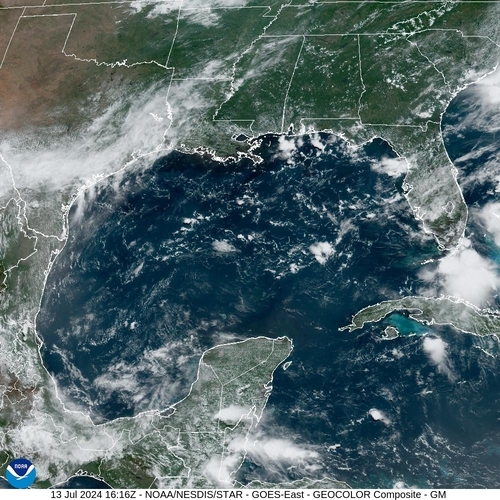 Satellite - Gulf of Honduras - Sat 13 Jul 13:16 EDT
