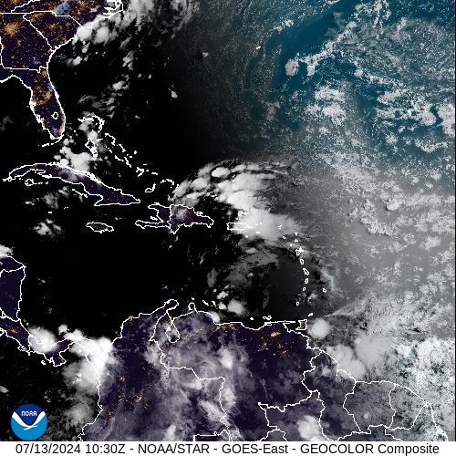 Satellite - Lesser Antilles - Sat 13 Jul 07:30 EDT
