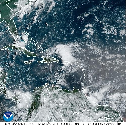 Satellite - Lesser Antilles - Sat 13 Jul 09:30 EDT