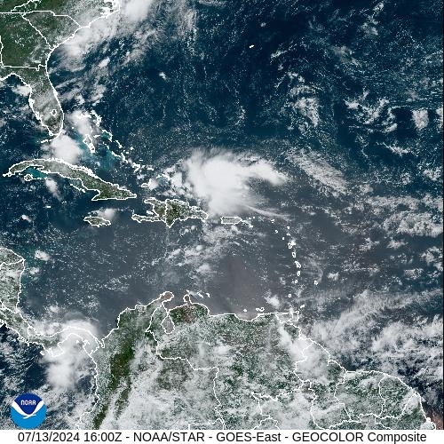 Satellite - Lesser Antilles - Sat 13 Jul 13:00 EDT