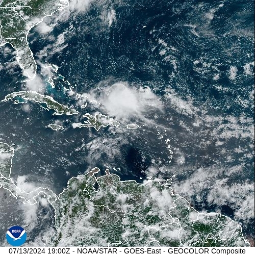 Satellite - Lesser Antilles - Sat 13 Jul 16:00 EDT