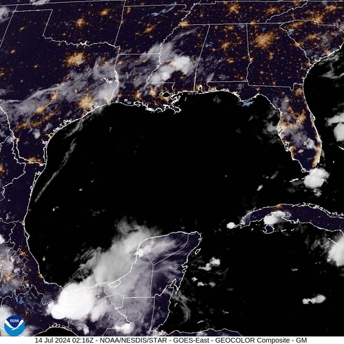 Satellite - Cuba/West - Sat 13 Jul 23:16 EDT