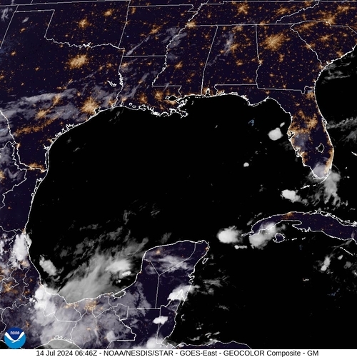 Satellite - Cuba/West - Sun 14 Jul 03:46 EDT
