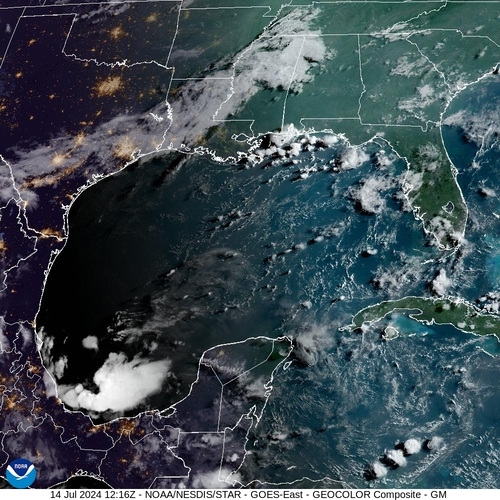 Satellite - Gulf of Mexico - Sun 14 Jul 09:16 EDT