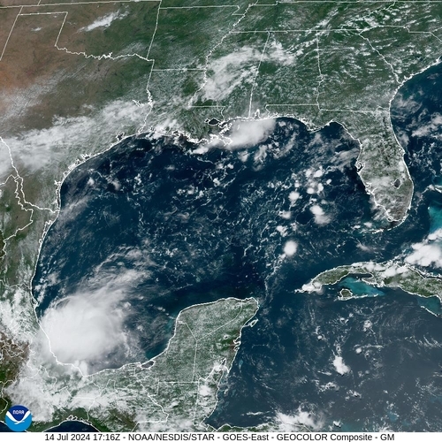 Satellite - Gulf of Mexico - Sun 14 Jul 14:16 EDT