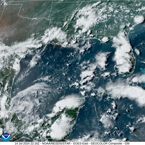 Satellite - Gulf of Mexico - Sun 14 Jul 19:16 EDT