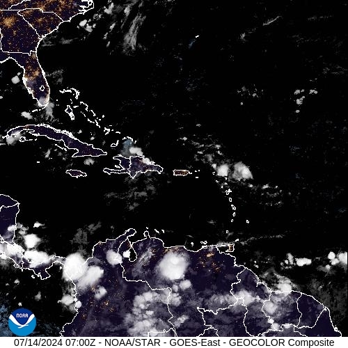 Satellite - Lesser Antilles - Sun 14 Jul 04:00 EDT