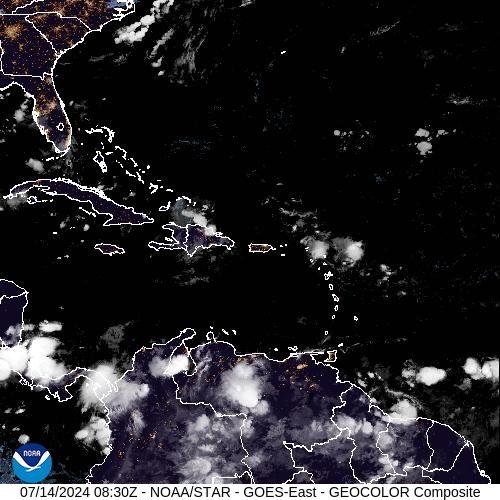 Satellite - Lesser Antilles - Sun 14 Jul 05:30 EDT