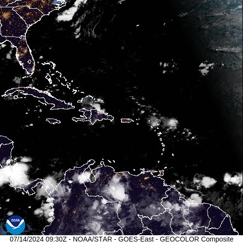 Satellite - Lesser Antilles - Sun 14 Jul 06:30 EDT