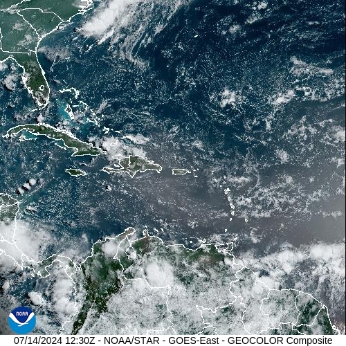 Satellite - Lesser Antilles - Sun 14 Jul 09:30 EDT