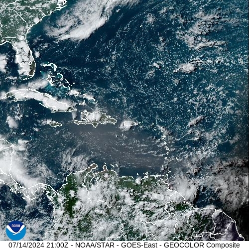 Satellite - Lesser Antilles - Sun 14 Jul 18:00 EDT