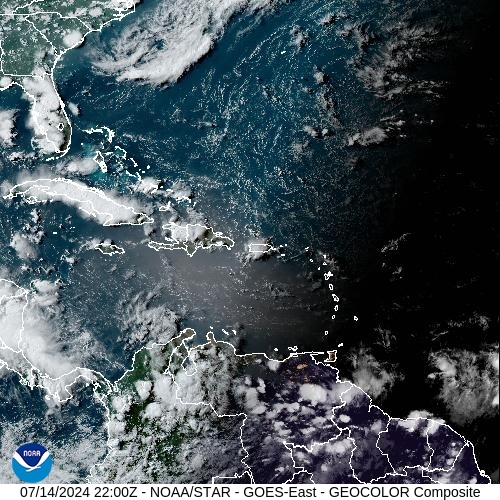 Satellite - Lesser Antilles - Sun 14 Jul 19:00 EDT