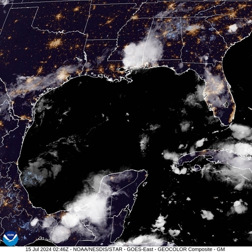 Satellite - Gulf of Honduras - Sun 14 Jul 23:46 EDT
