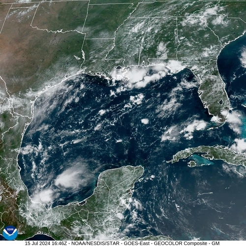 Satellite - Gulf of Honduras - Mon 15 Jul 13:46 EDT