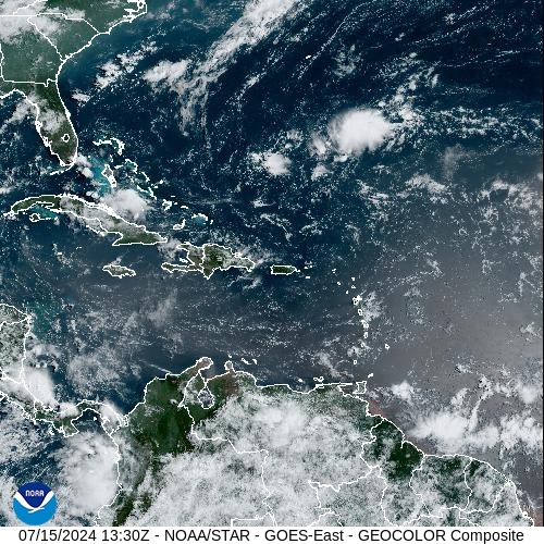 Satellite - Lesser Antilles - Mon 15 Jul 10:30 EDT