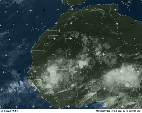 Satellite - Gulf of Guinea - Mon 15 Jul 21:00 EDT