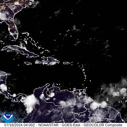 Satellite - Lesser Antilles - Tue 16 Jul 01:00 EDT