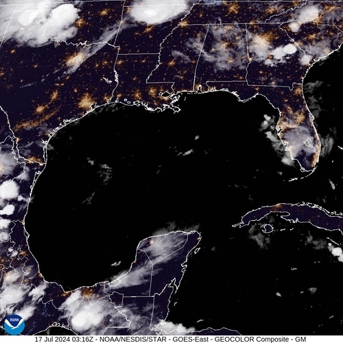 Satellite - Gulf of Mexico - Wed 17 Jul 00:16 EDT