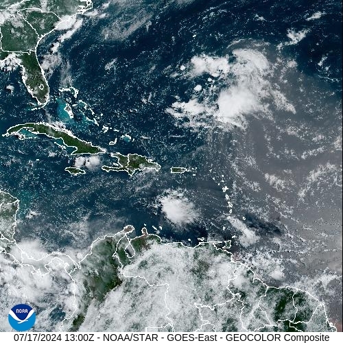Satellite - Lesser Antilles - Wed 17 Jul 10:00 EDT
