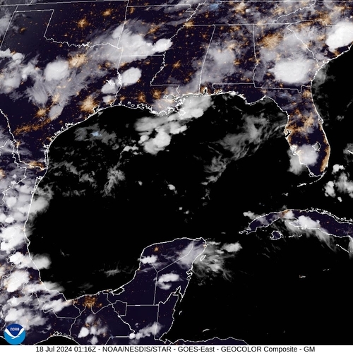 Satellite - Gulf of Honduras - Wed 17 Jul 22:16 EDT
