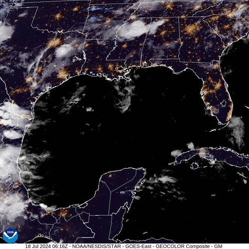 Satellite - Gulf of Mexico - Thu 18 Jul 03:16 EDT
